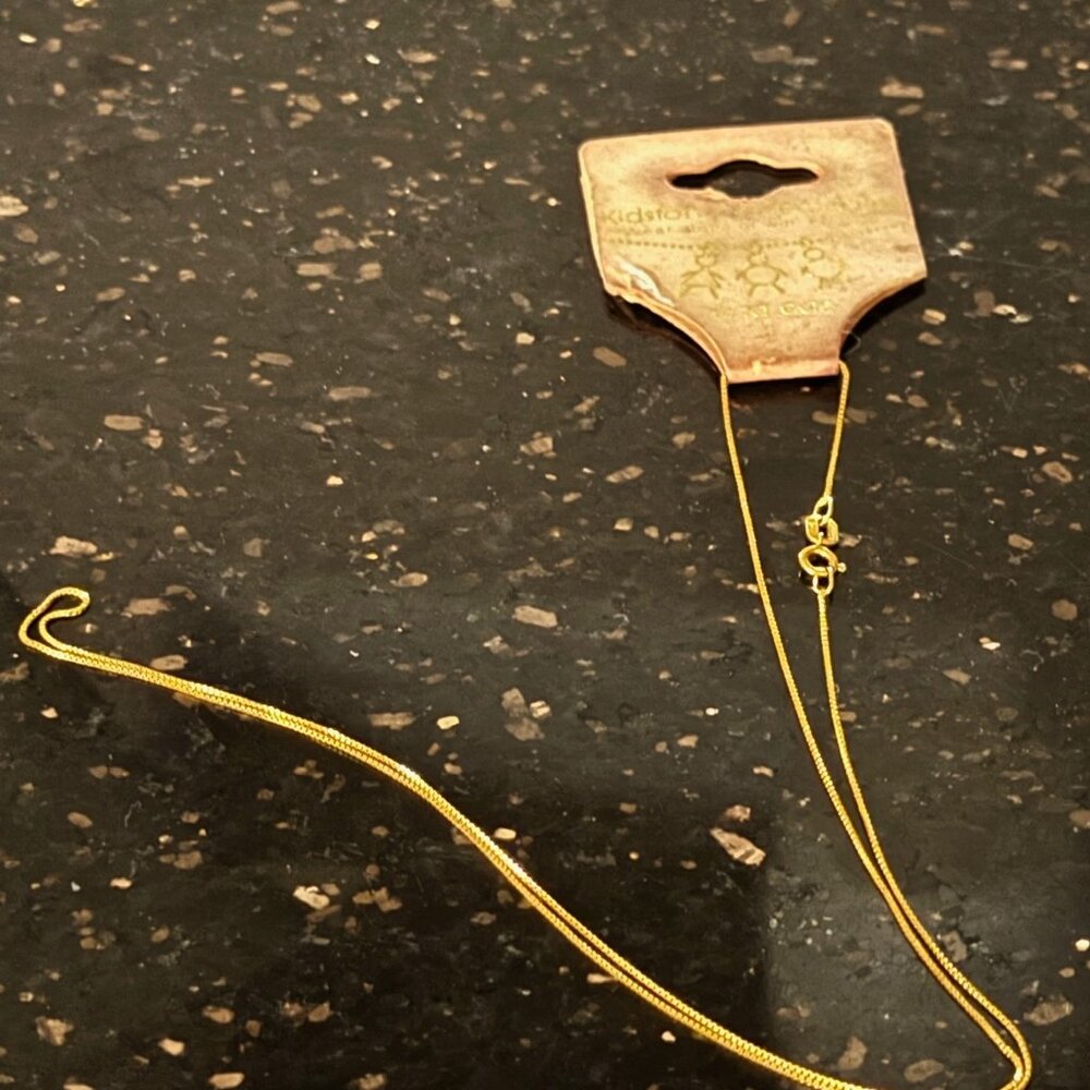 Gold Tiny Box Necklace - Picture 6 of 10